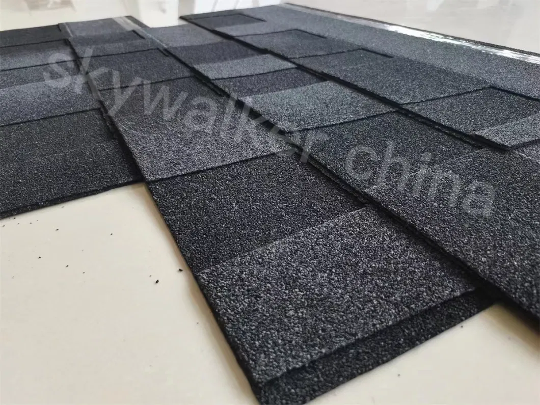 Spanish Red Grey Black Mosaic Asphalt Roofing Shingles